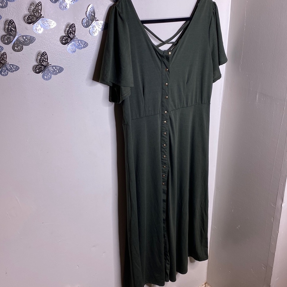 Plus Empire Waist Swing Dress